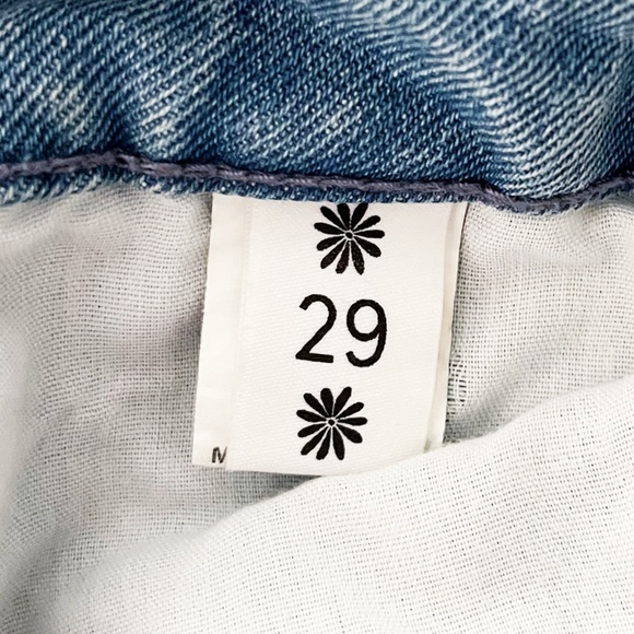 Show Me Your Mumu Light Wash Patchwork Denim High Rise Woodstock Flare Jeans - Picture 4 of 8